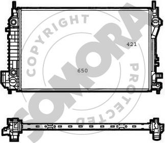 Somora 210640G - Радиатор, охлаждане на двигателя vvparts.bg