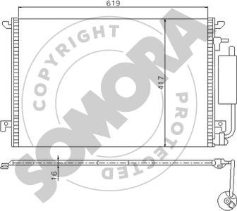 Somora 210660B - Кондензатор, климатизация vvparts.bg