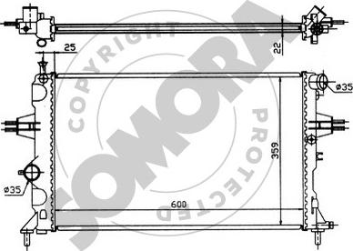 Somora 211747 - Радиатор, охлаждане на двигателя vvparts.bg