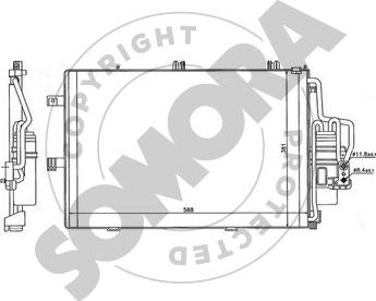 Somora 212560 - Кондензатор, климатизация vvparts.bg