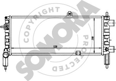 Somora 212140 - Радиатор, охлаждане на двигателя vvparts.bg