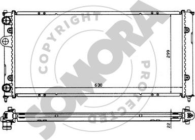 Somora 280243 - Радиатор, охлаждане на двигателя vvparts.bg