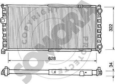 Somora 280242 - Радиатор, охлаждане на двигателя vvparts.bg