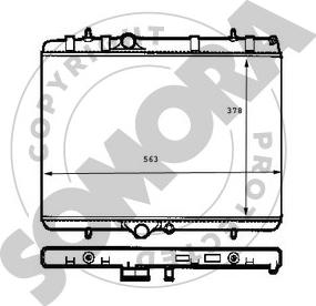 Somora 220640E - Радиатор, охлаждане на двигателя vvparts.bg