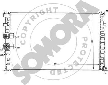 Somora 223240M - Радиатор, охлаждане на двигателя vvparts.bg