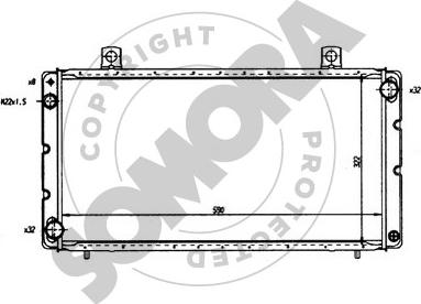 Somora 271040 - Радиатор, охлаждане на двигателя vvparts.bg