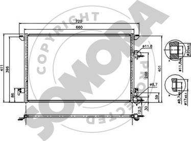 Somora 271360A - Кондензатор, климатизация vvparts.bg