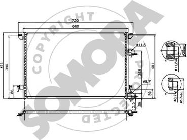 Somora 271360 - Кондензатор, климатизация vvparts.bg