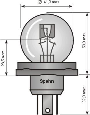 Spahn Glühlampen 45152 - Крушка с нагреваема жичка, фар за дълги светлини vvparts.bg
