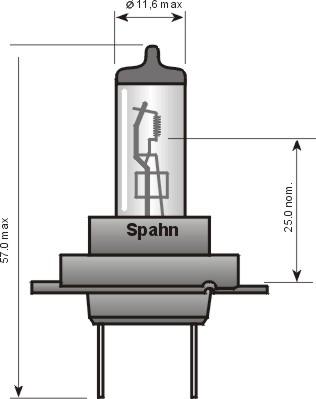 Spahn Glühlampen 57174L - Крушка с нагреваема жичка, фар за дълги светлини vvparts.bg