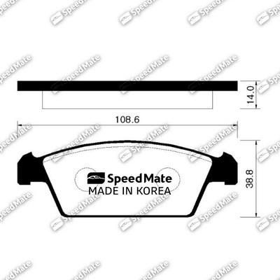 SpeedMate SM-BPG001 - Комплект спирачно феродо, дискови спирачки vvparts.bg