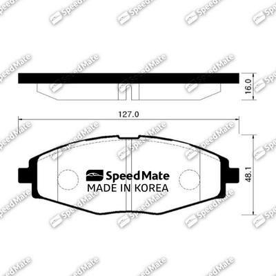 SpeedMate SM-BPG008 - Комплект спирачно феродо, дискови спирачки vvparts.bg