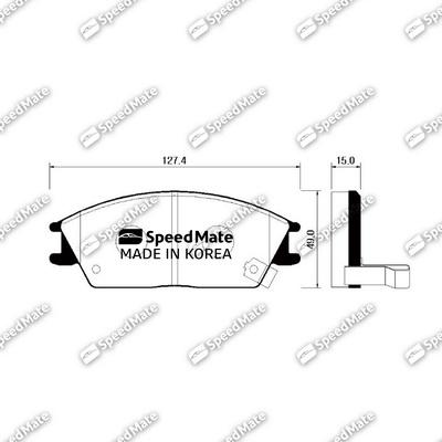 SpeedMate SM-BPH003 - Комплект спирачно феродо, дискови спирачки vvparts.bg