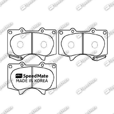 SpeedMate SM-BPJ014 - Комплект спирачно феродо, дискови спирачки vvparts.bg