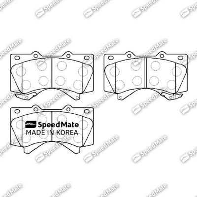 SpeedMate SM-BPJ224 - Комплект спирачно феродо, дискови спирачки vvparts.bg