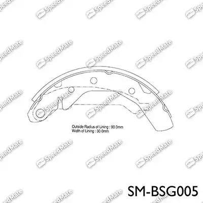 SpeedMate SM-BSG005 - Комплект спирачна челюст vvparts.bg