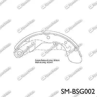 SpeedMate SM-BSG002 - Комплект спирачна челюст vvparts.bg