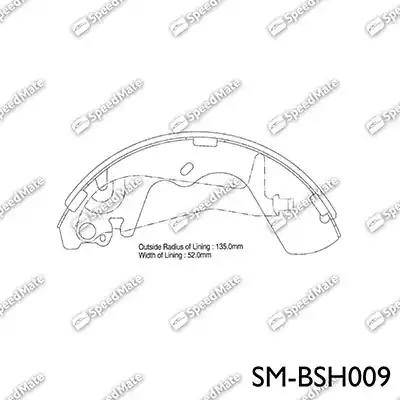 SpeedMate SM-BSH009 - Комплект спирачна челюст vvparts.bg