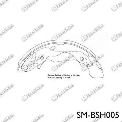 SpeedMate SM-BSH005 - Комплект спирачна челюст vvparts.bg