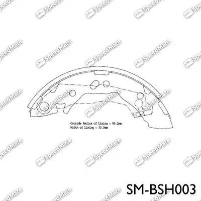 SpeedMate SM-BSH003 - Комплект спирачна челюст vvparts.bg