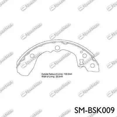 SpeedMate SM-BSK009 - Комплект спирачна челюст vvparts.bg