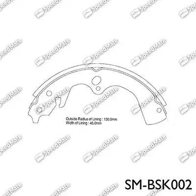 SpeedMate SM-BSK002 - Комплект спирачна челюст vvparts.bg