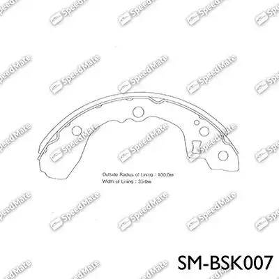 SpeedMate SM-BSK007 - Комплект спирачна челюст vvparts.bg