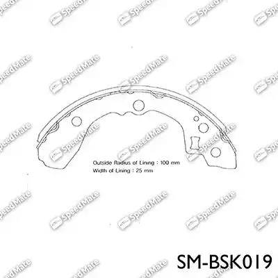 SpeedMate SM-BSK019 - Комплект спирачна челюст vvparts.bg