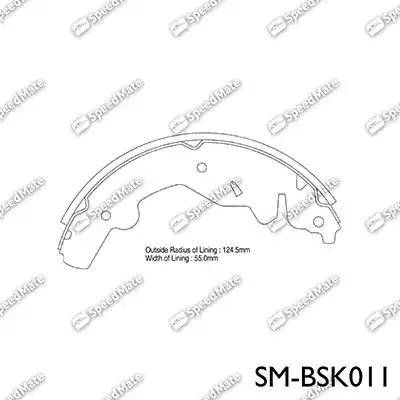 SpeedMate SM-BSK011 - Комплект спирачна челюст vvparts.bg
