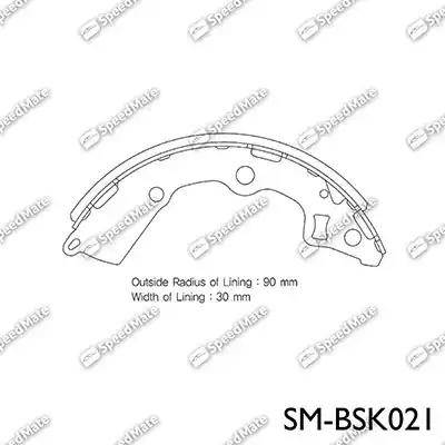 SpeedMate SM-BSK021 - Комплект спирачна челюст vvparts.bg