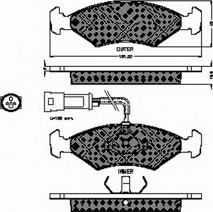 Spidan 30944 - Комплект спирачно феродо, дискови спирачки vvparts.bg