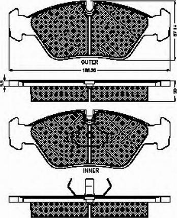 Spidan 30163 - Комплект спирачно феродо, дискови спирачки vvparts.bg