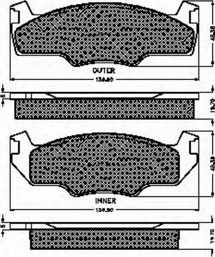 Spidan 30129 - Комплект спирачно феродо, дискови спирачки vvparts.bg