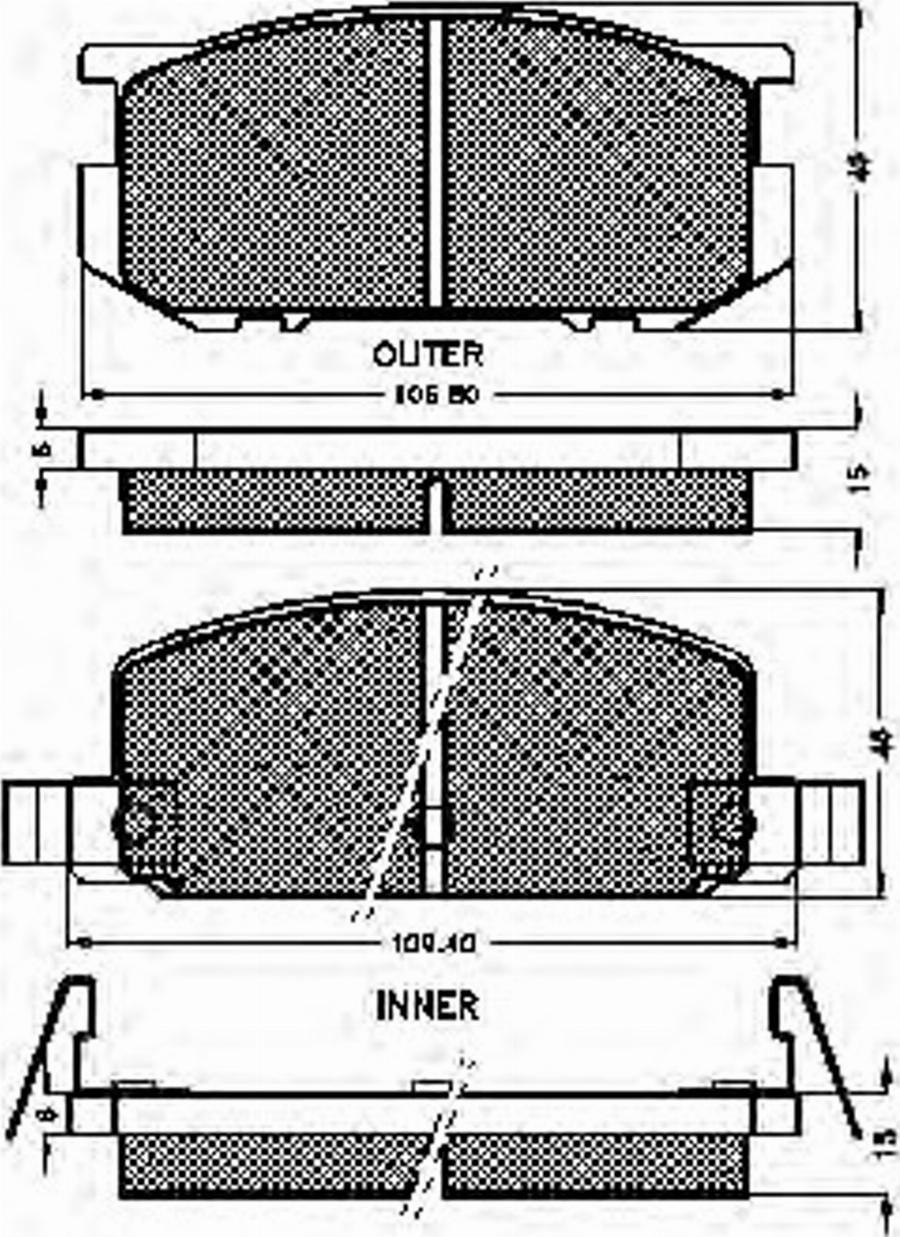 Spidan 30202 - Комплект спирачно феродо, дискови спирачки vvparts.bg