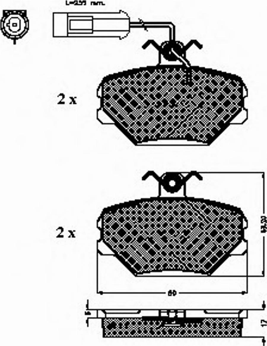 Spidan 31444 - Комплект спирачно феродо, дискови спирачки vvparts.bg