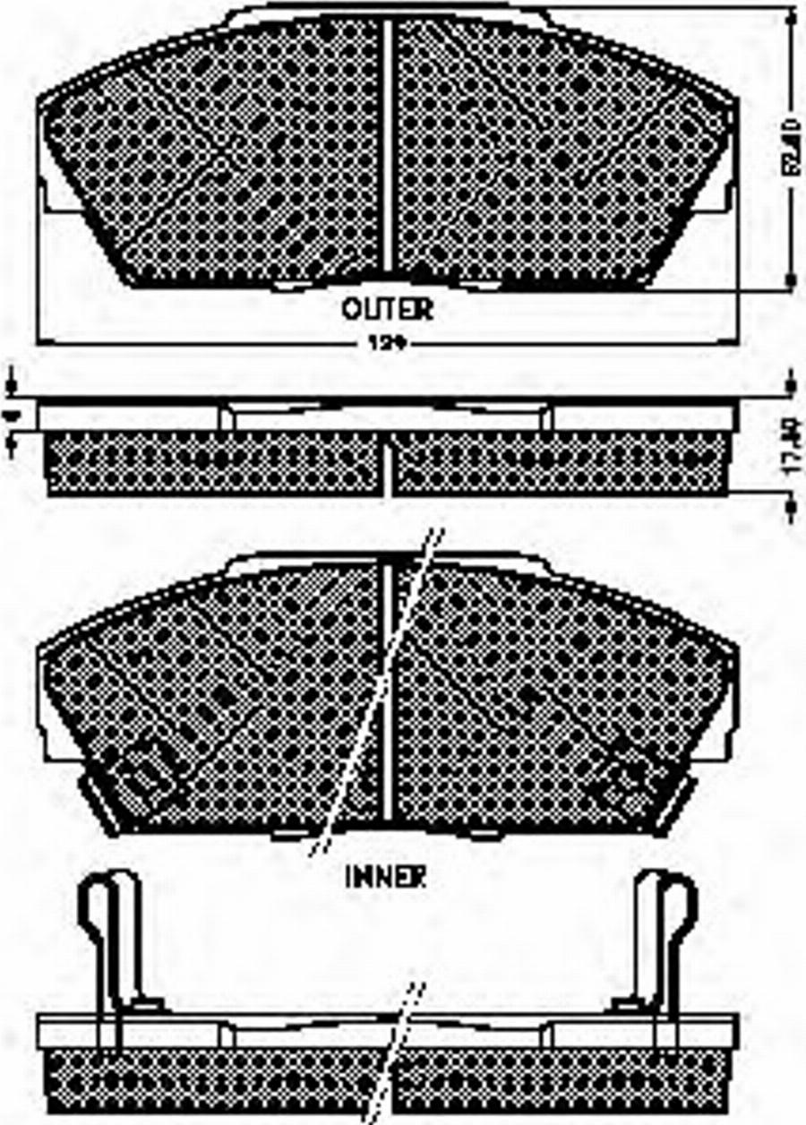 Spidan 31446 - Комплект спирачно феродо, дискови спирачки vvparts.bg