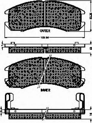 Spidan 31456 - Комплект спирачно феродо, дискови спирачки vvparts.bg