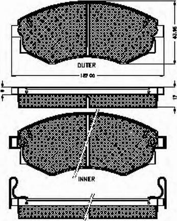 Spidan 31091 - Комплект спирачно феродо, дискови спирачки vvparts.bg