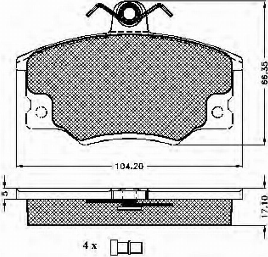 Spidan 31012 - Комплект спирачно феродо, дискови спирачки vvparts.bg