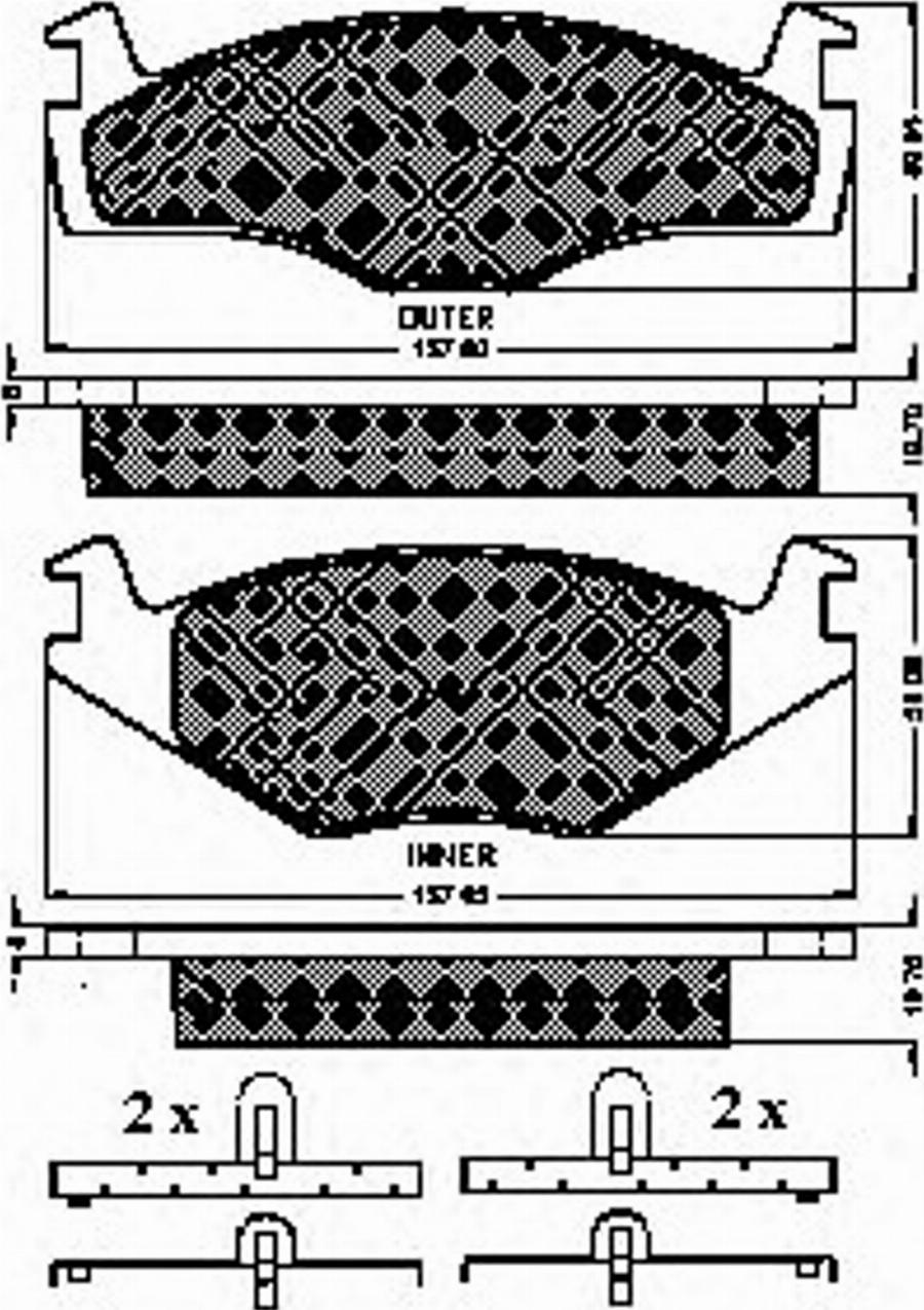 Spidan 31033 - Комплект спирачно феродо, дискови спирачки vvparts.bg