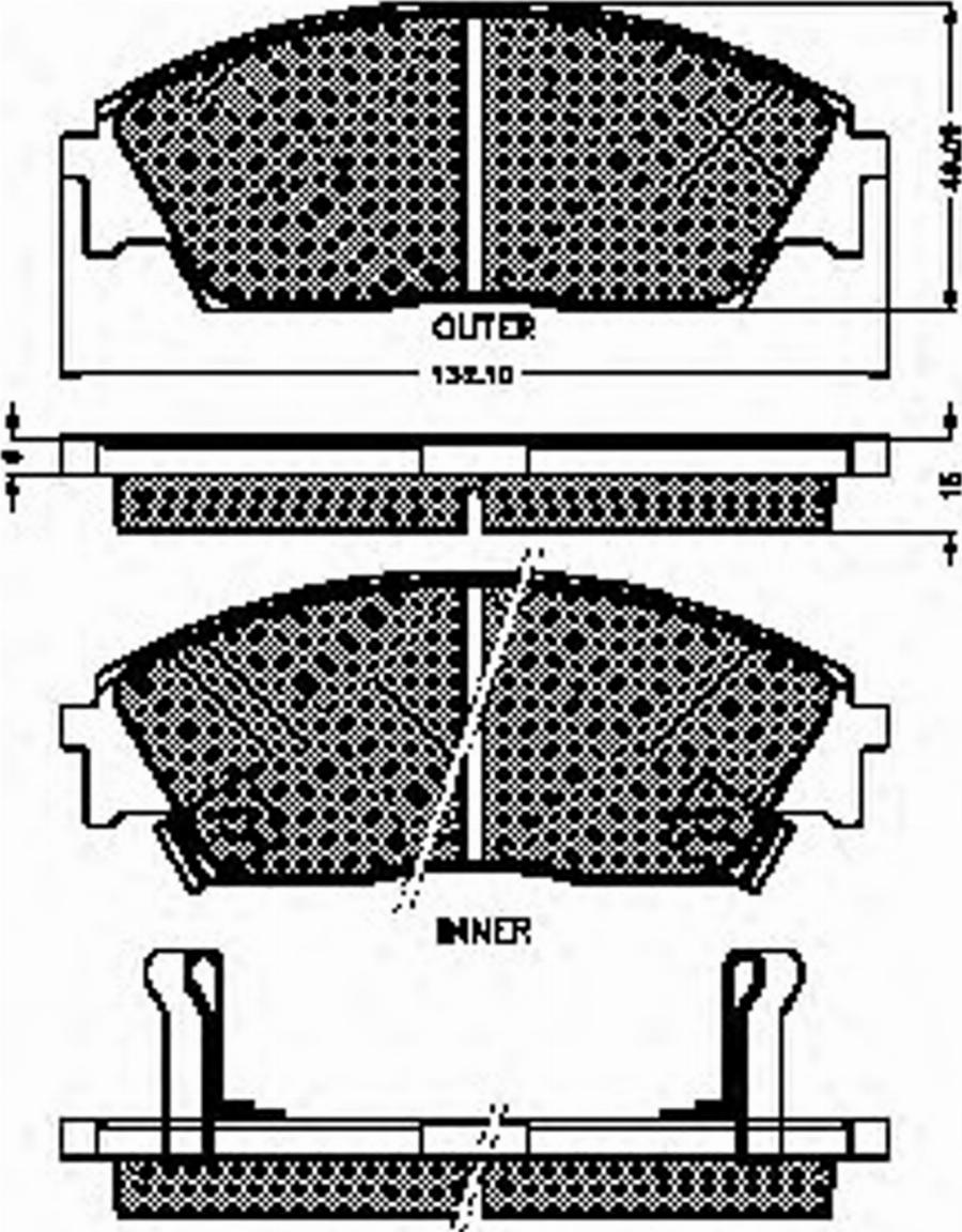 Spidan 31100 - Комплект спирачно феродо, дискови спирачки vvparts.bg