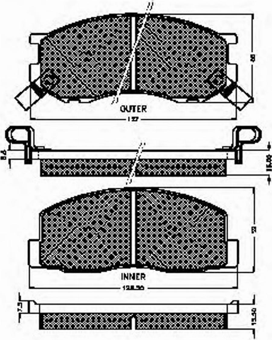 Spidan 31117 - Комплект спирачно феродо, дискови спирачки vvparts.bg