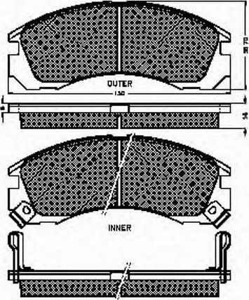 Spidan 31844 - Комплект спирачно феродо, дискови спирачки vvparts.bg