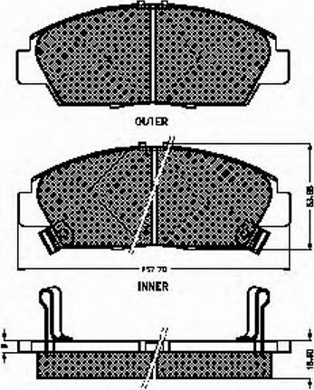 Spidan 31859 - Комплект спирачно феродо, дискови спирачки vvparts.bg