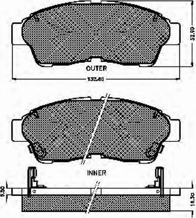 Spidan 31856 - Комплект спирачно феродо, дискови спирачки vvparts.bg