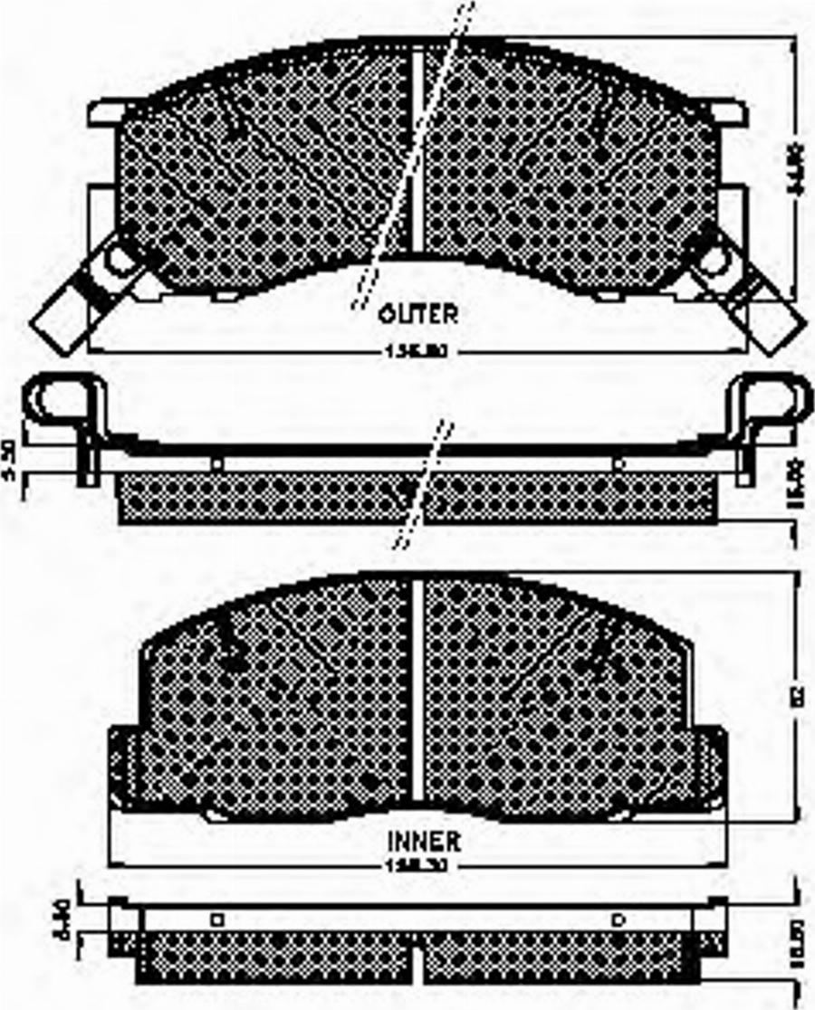 Spidan 31807 - Комплект спирачно феродо, дискови спирачки vvparts.bg