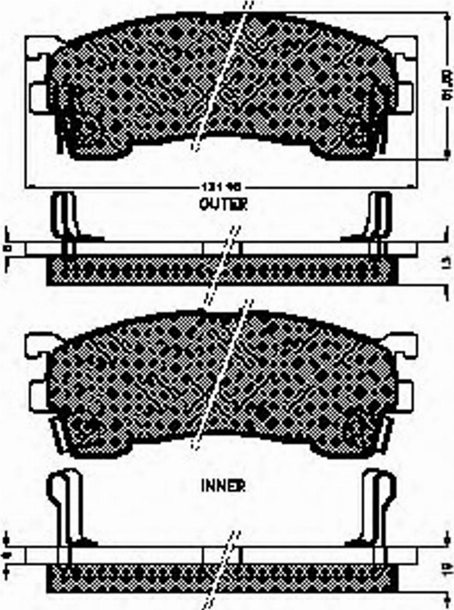 Spidan 31882 - Комплект спирачно феродо, дискови спирачки vvparts.bg