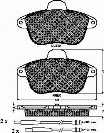 Spidan 31826 - Комплект спирачно феродо, дискови спирачки vvparts.bg