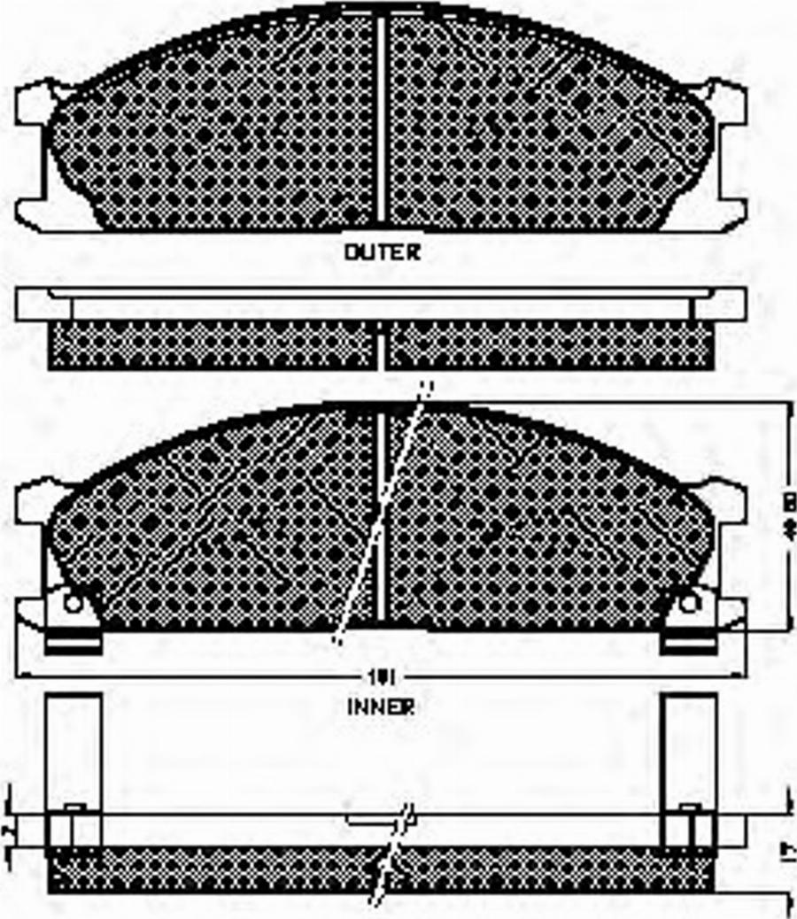 Spidan 31349 - Комплект спирачно феродо, дискови спирачки vvparts.bg