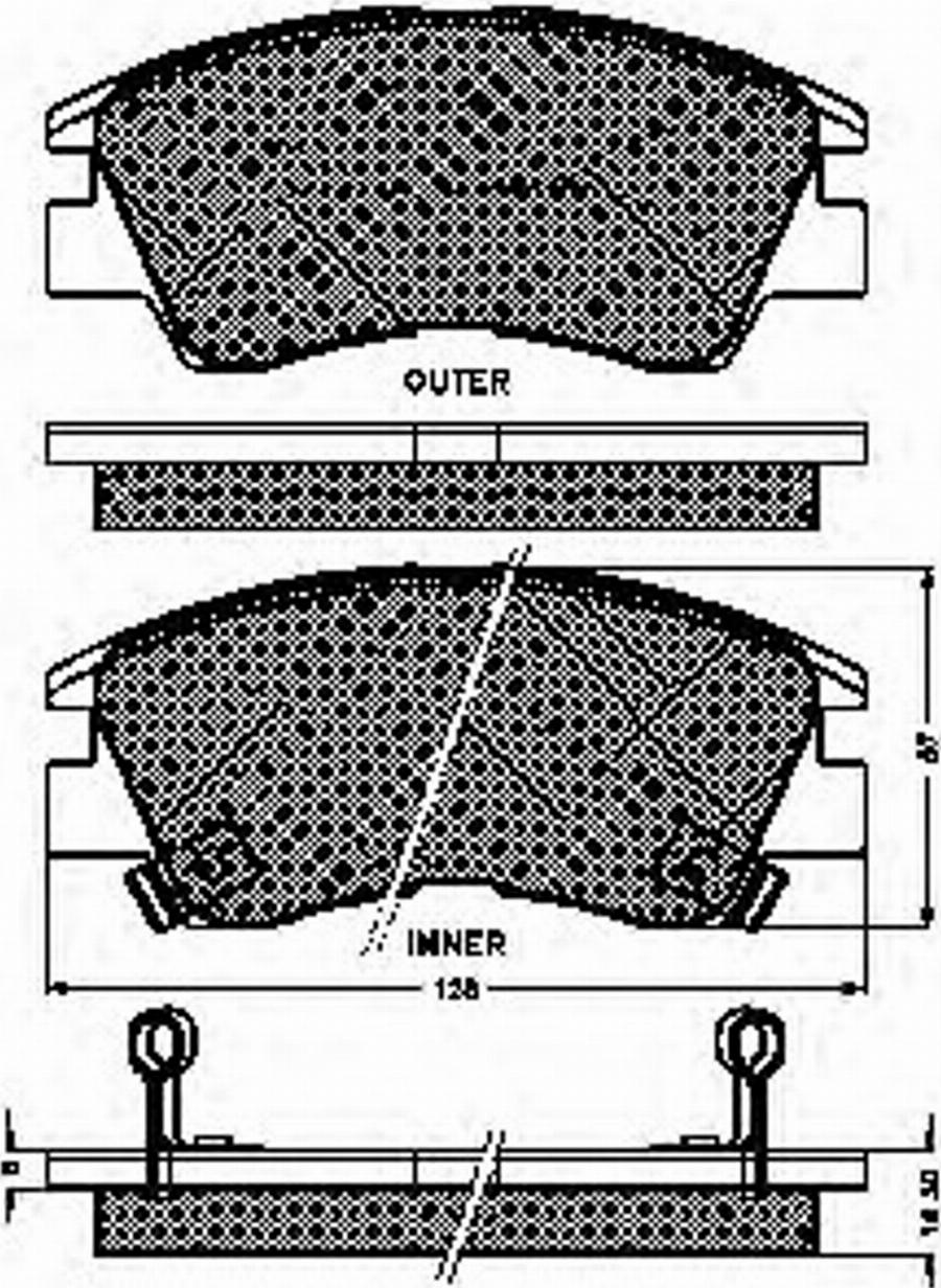 Spidan 31299 - Комплект спирачно феродо, дискови спирачки vvparts.bg